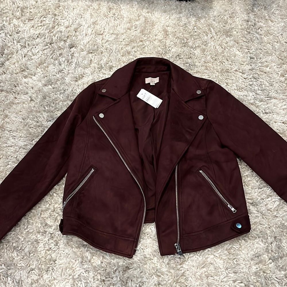 Brand new loft suede jacket!